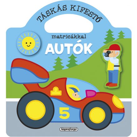 Táskás kifestő matricákkal - Autók