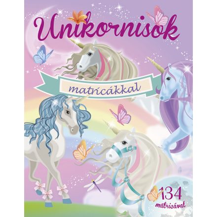 Unikornisok matricákkal - Lila