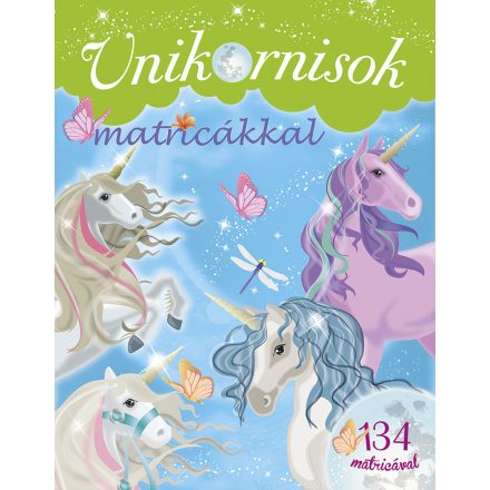 Unikornisok matricákkal - Zöld