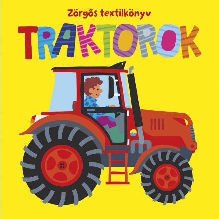 Zörgős textilkönyv - Traktorok